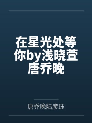 在星光处等你by浅晓萱唐乔晚